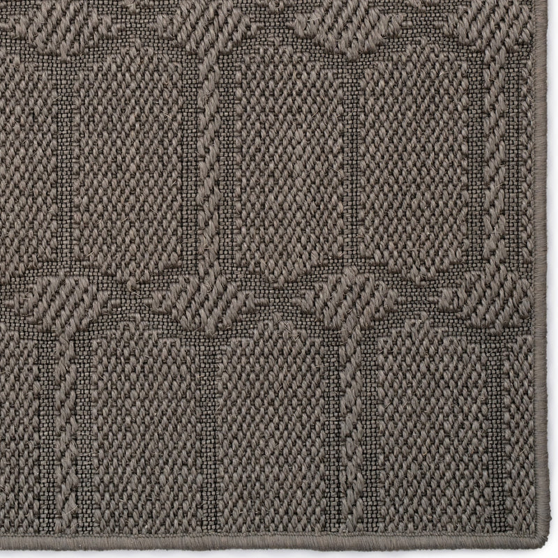 Petra Graphite Machine Woven Rug Rectangle Corner image