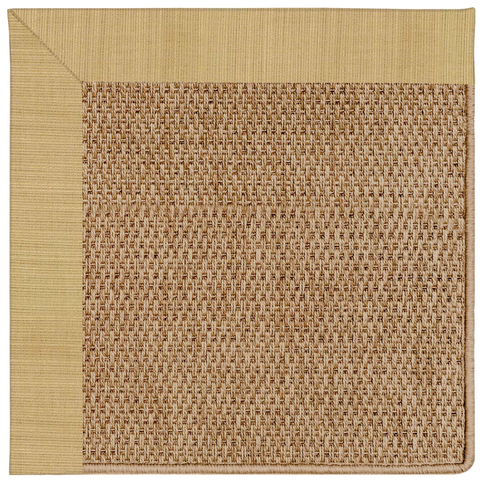 Islamorada-Basketweave Dupione Bamboo Indoor/Outdoor Bordere Rectangle image