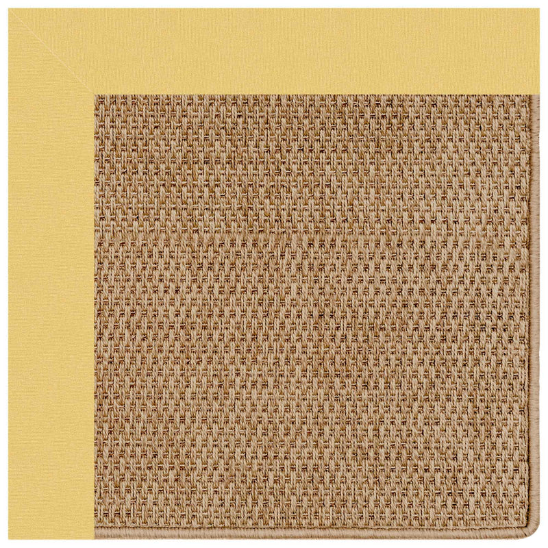 Islamorada-Basketweave Canvas Canary Indoor/Outdoor Bordere  SiloG image