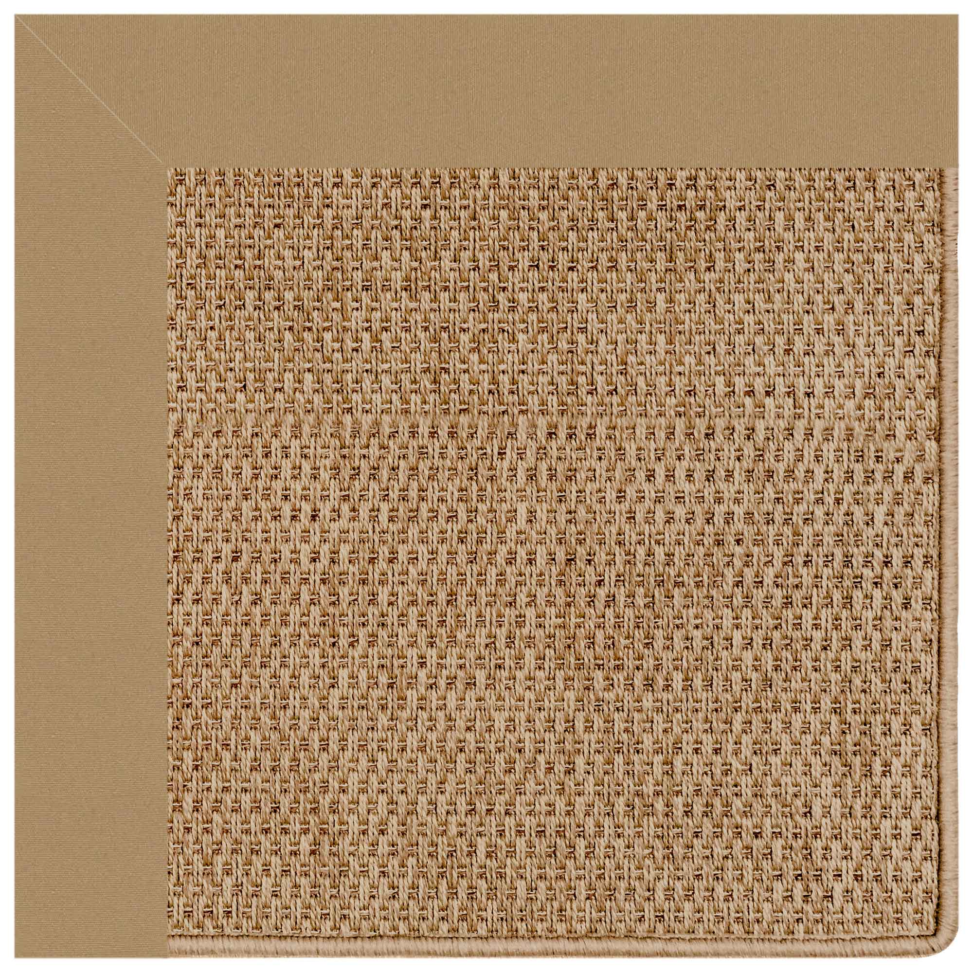 Islamorada-Basketweave Canvas Linen Indoor/Outdoor Bordere Rectangle image