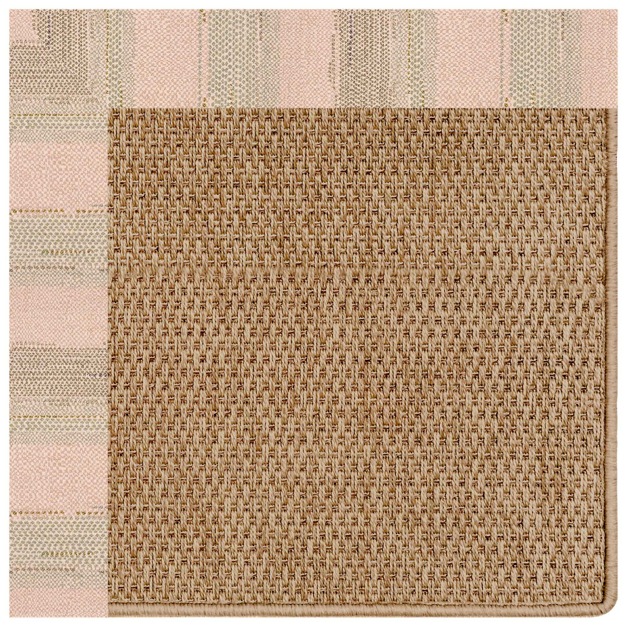 Islamorada-Basketweave Sicily Olive Indoor/Outdoor Bordere Rectangle image