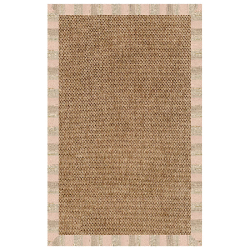 Islamorada-Basketweave Sicily Olive Indoor/Outdoor Bordere Rectangle SiloR image