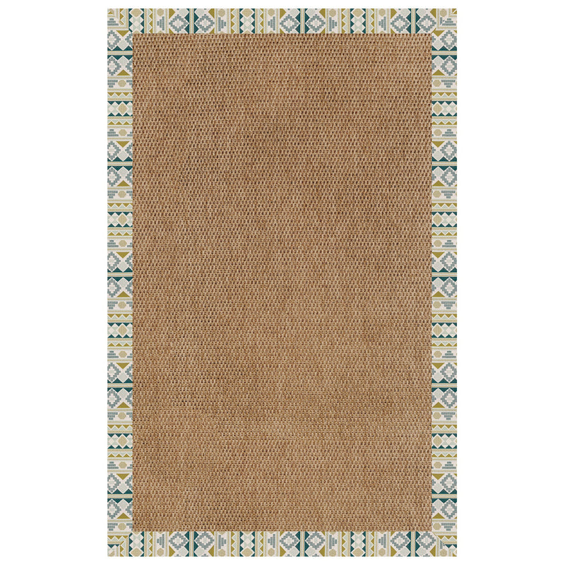 Islamorada-Basketweave Inca Lime Indoor/Outdoor Bordere Rectangle SiloR image