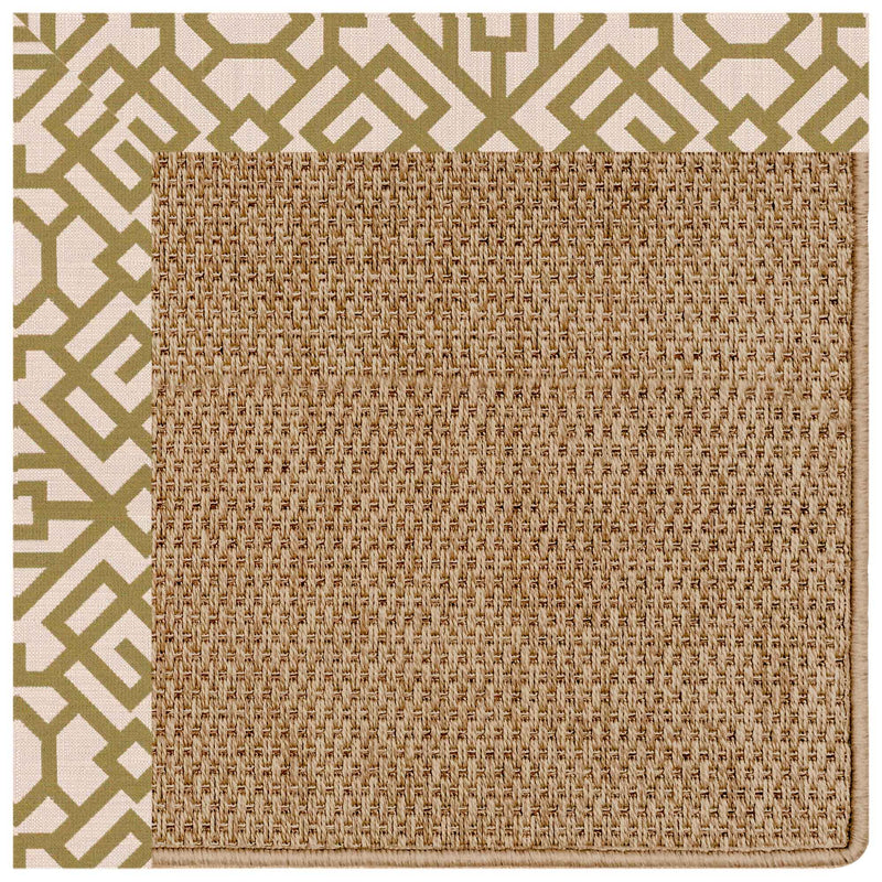 Islamorada-Basketweave Lattice Pesto Indoor/Outdoor Bordere  SiloG image