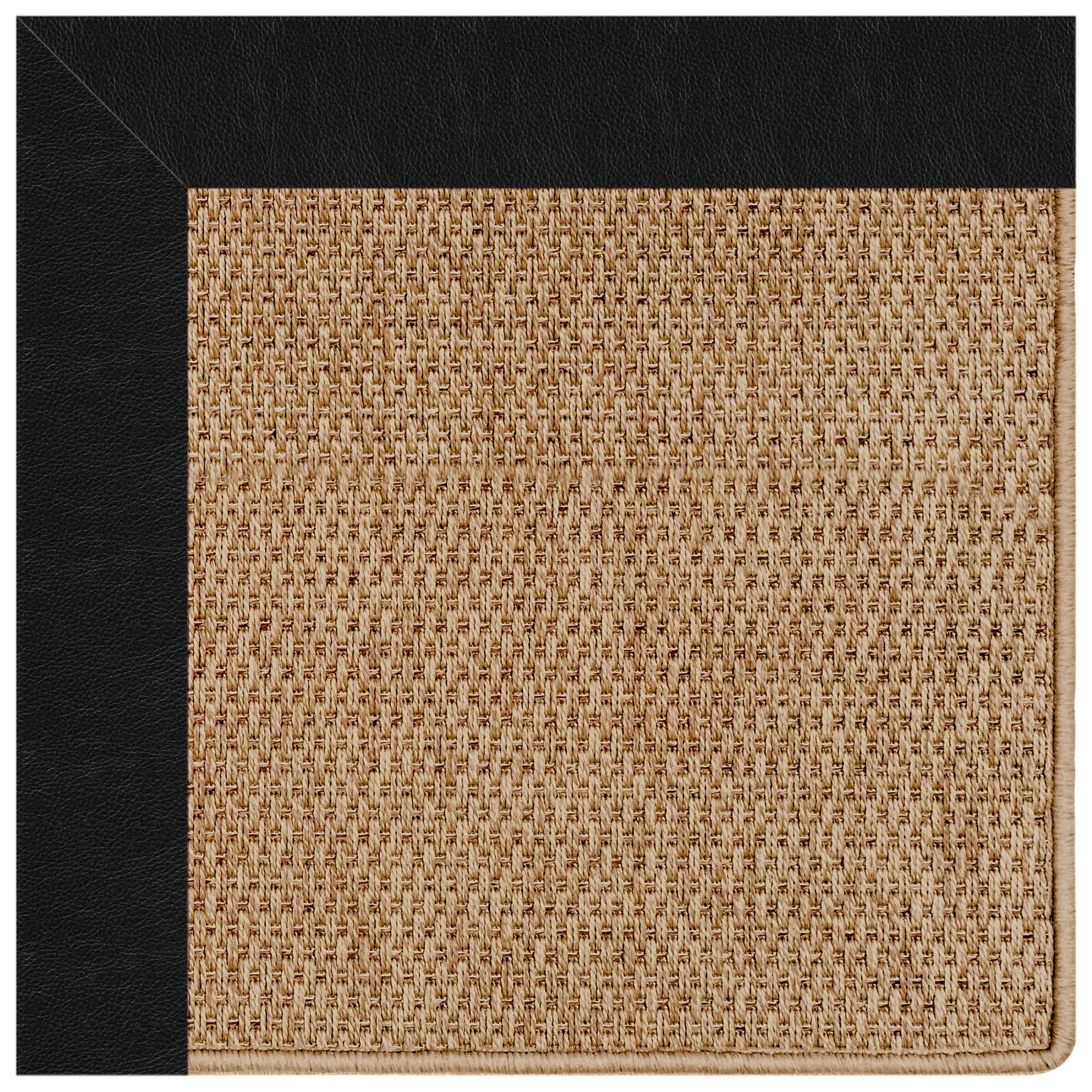 Islamorada-Basketweave Classic Black Indoor/Outdoor Bordere Rectangle image