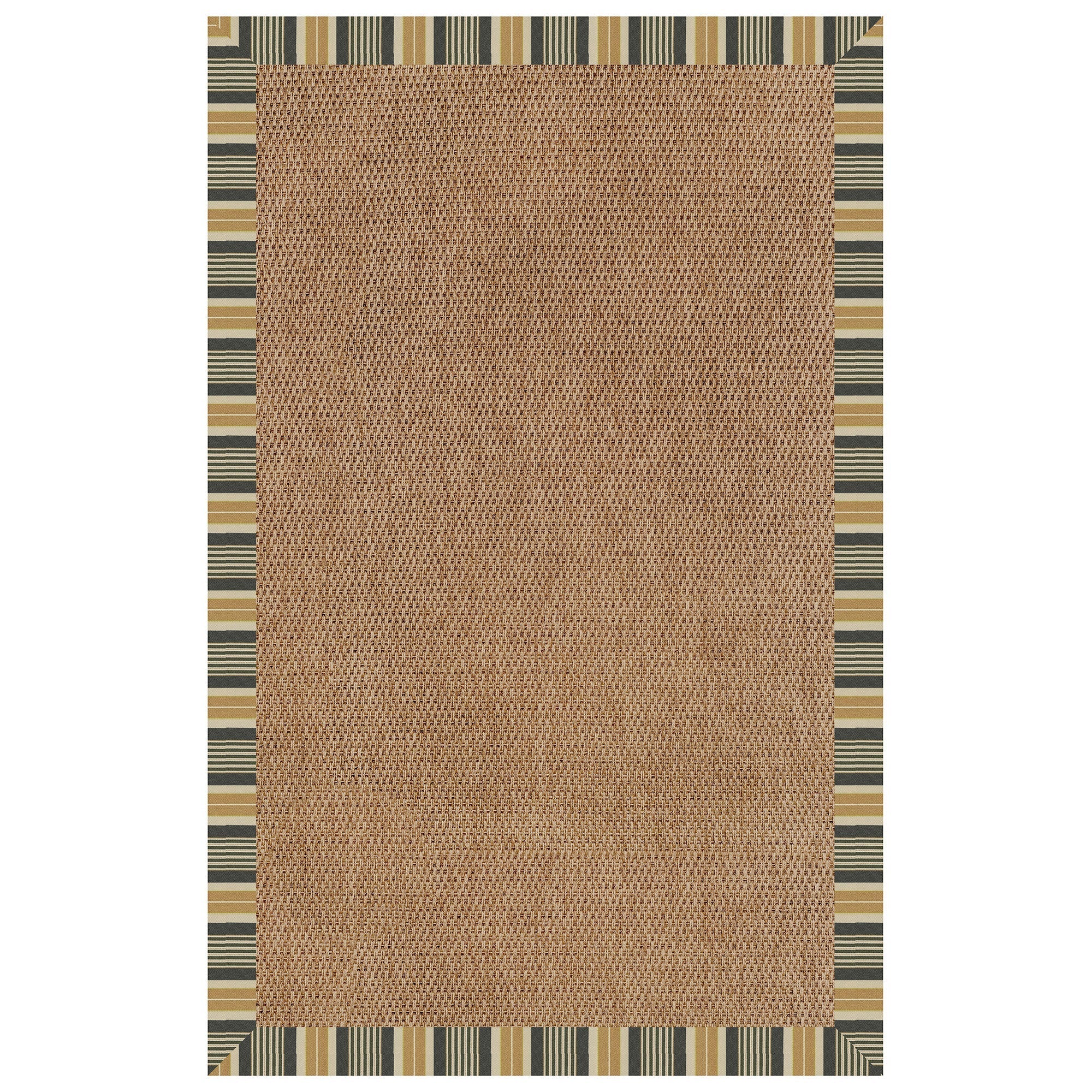 Islamorada-Basketweave Long Hill Ebony Indoor/Outdoor Bordere Rectangle image