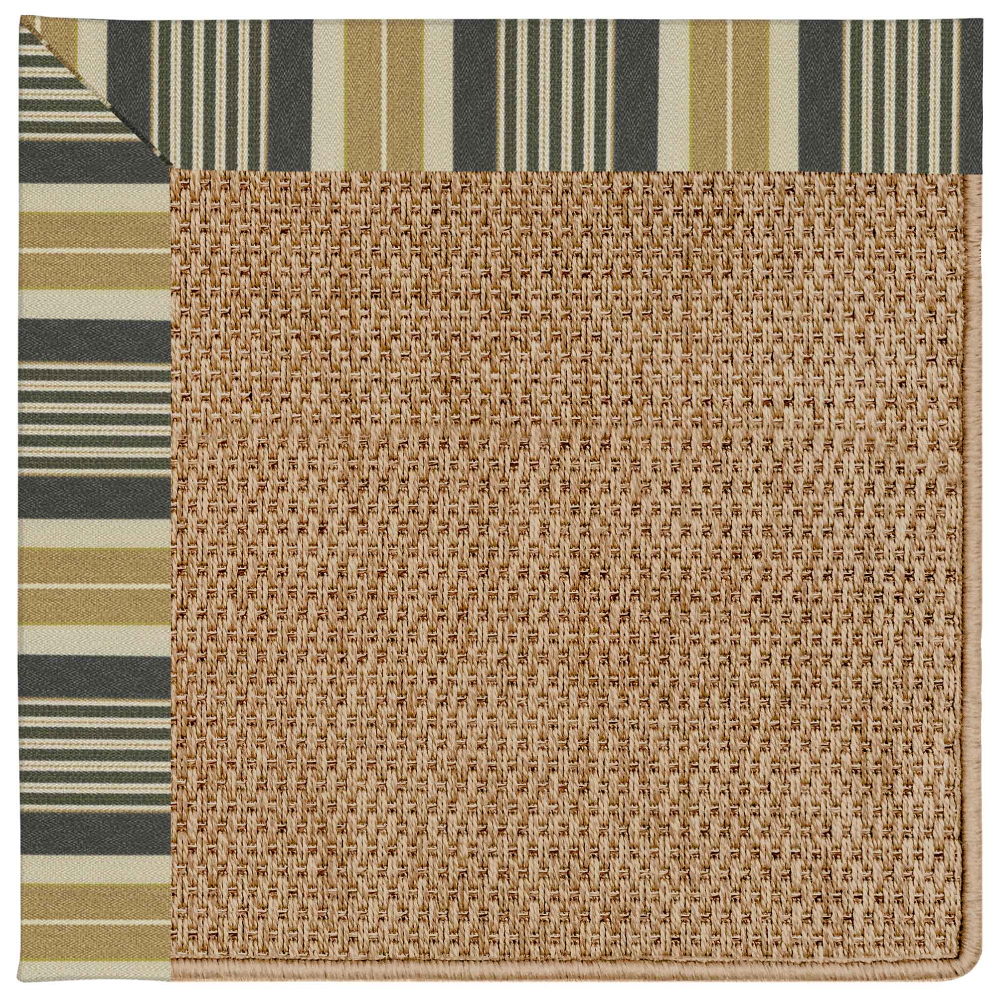 Islamorada-Basketweave Long Hill Ebony Indoor/Outdoor Bordere Rectangle image