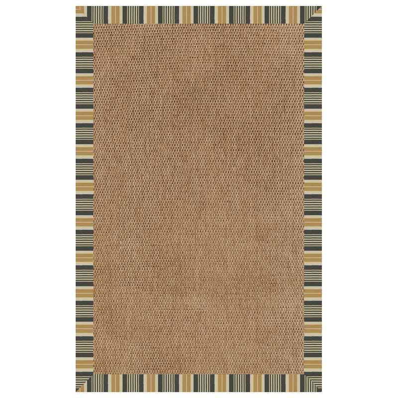 Islamorada-Basketweave Long Hill Ebony Indoor/Outdoor Bordere Rectangle SiloR image