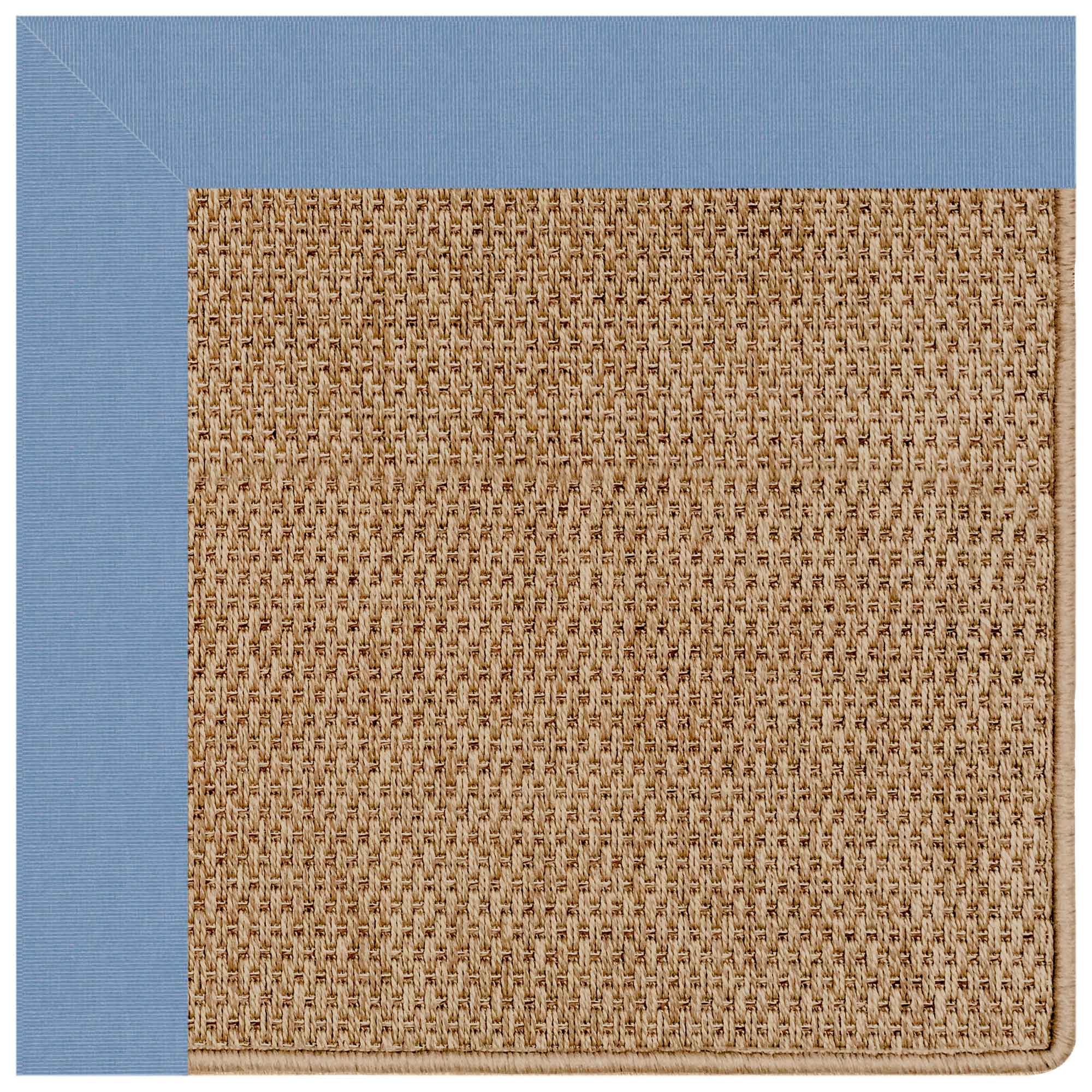 Islamorada-Basketweave Canvas Air Blue Indoor/Outdoor Bordere Octagon image