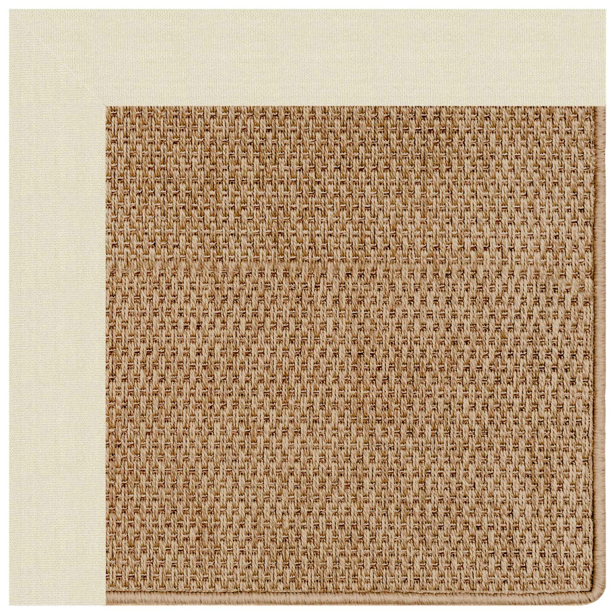 Islamorada-Basketweave Canvas Sand Indoor/Outdoor Bordere Rectangle image