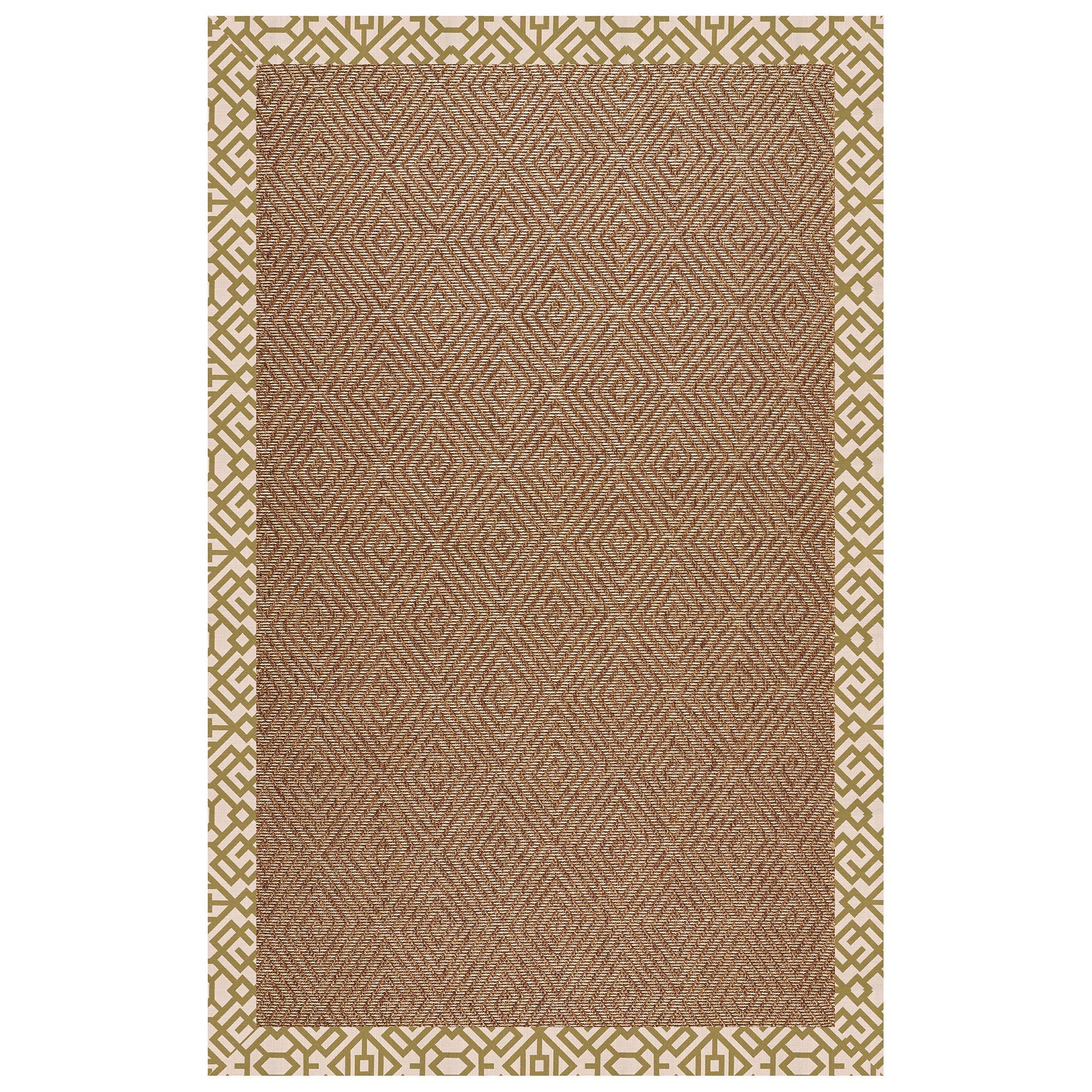 Islamorada-Diamond Lattice Pesto Indoor/Outdoor Bordere Rectangle image