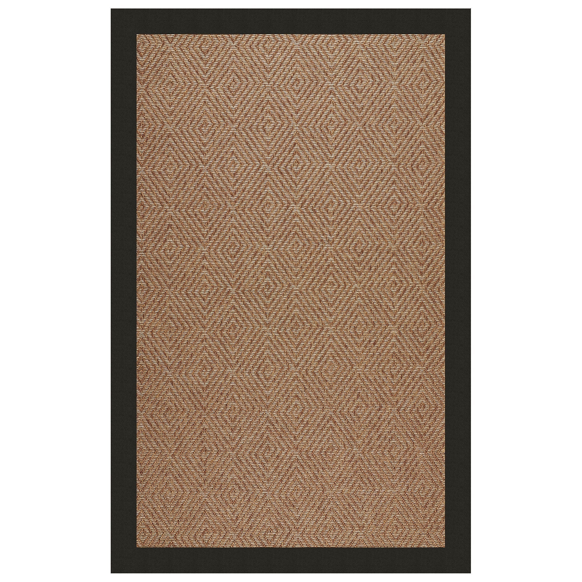 Islamorada-Diamond Canvas Black Indoor/Outdoor Bordere Rectangle image