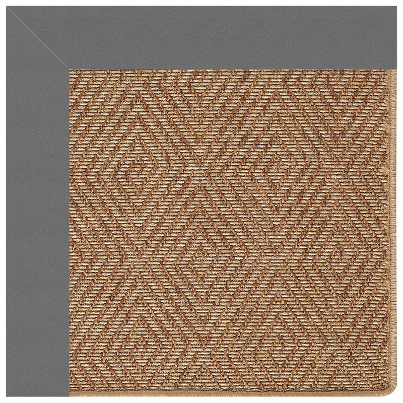 Islamorada-Diamond Canvas Charcoal Indoor/Outdoor Bordere Runner SiloN image