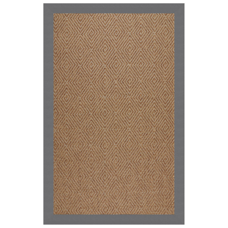 Islamorada-Diamond Canvas Charcoal Indoor/Outdoor Bordere Rectangle SiloR image