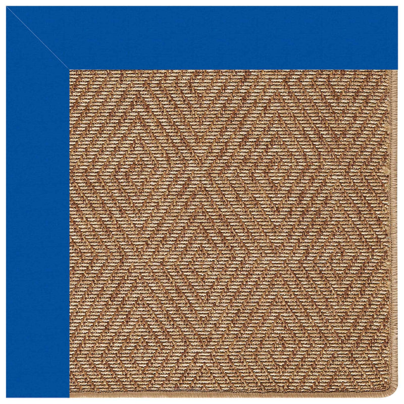 Islamorada-Diamond Canvas Pacific Blue Indoor/Outdoor Bordere Rectangle Corner image