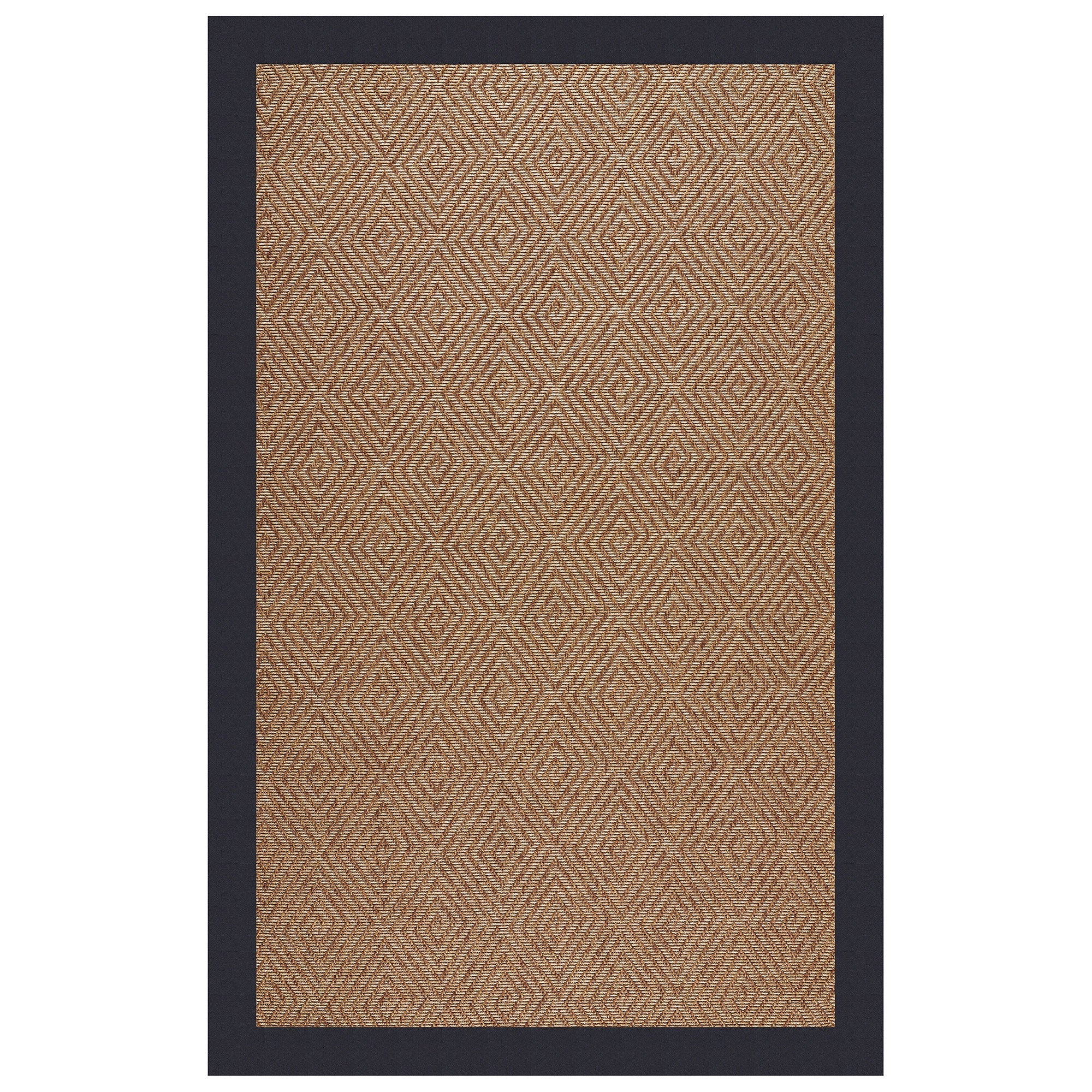 Islamorada-Diamond Canvas Navy Indoor/Outdoor Bordere Rectangle image