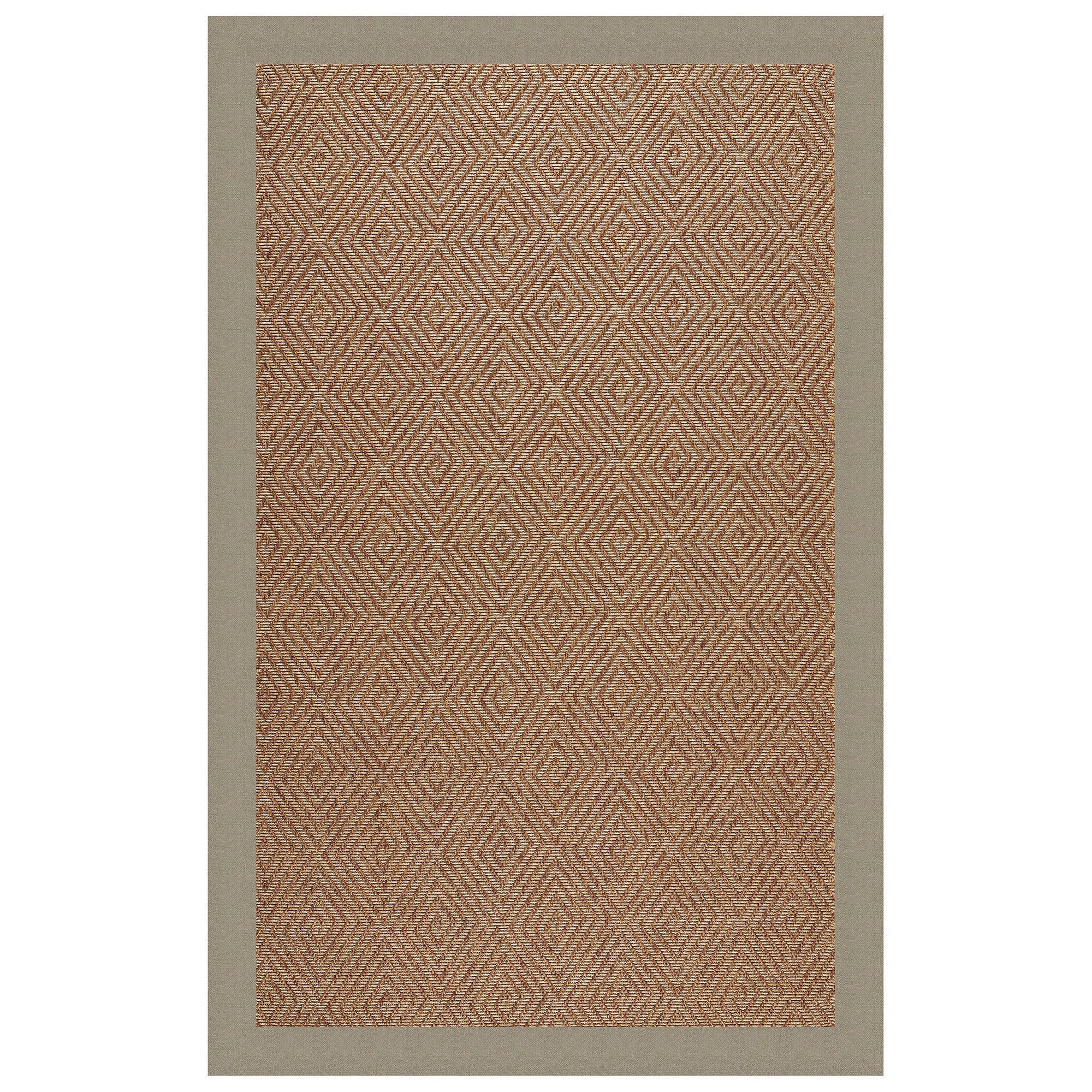 Islamorada-Diamond Canvas Taupe Indoor/Outdoor Bordere Rectangle image