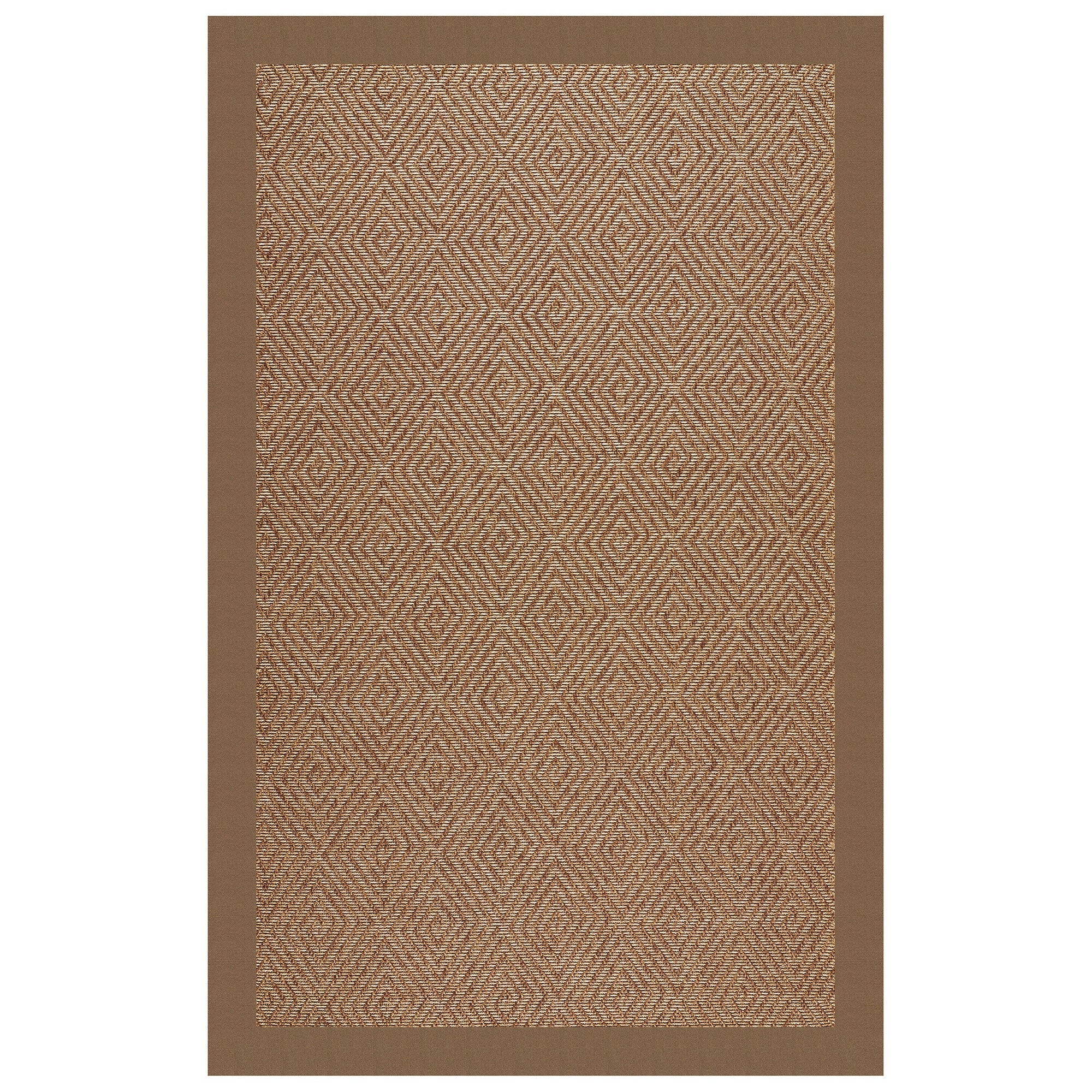 Islamorada-Diamond Canvas Cocoa Indoor/Outdoor Bordere Rectangle image