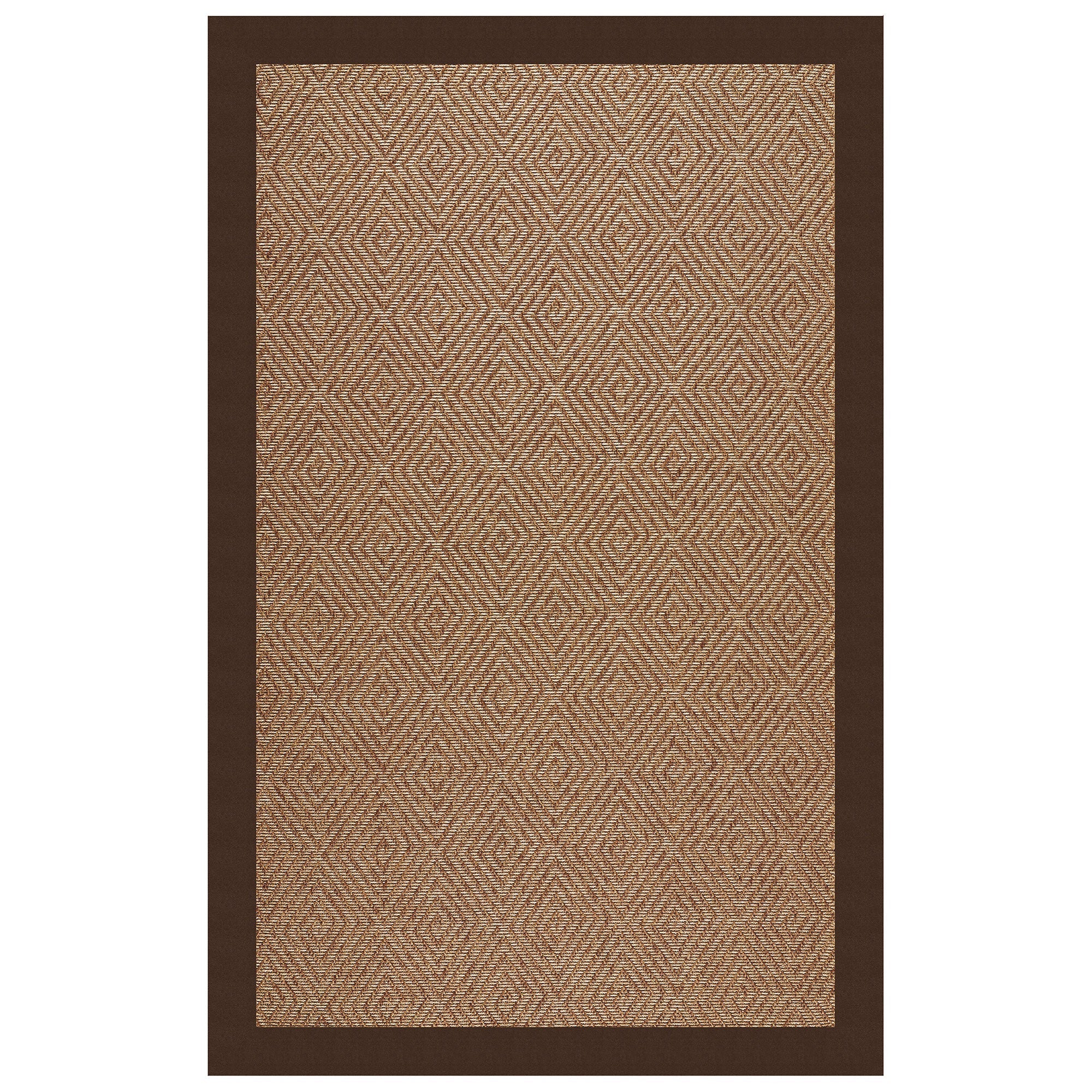 Islamorada-Diamond Canvas Bay Brown Indoor/Outdoor Bordere Rectangle image