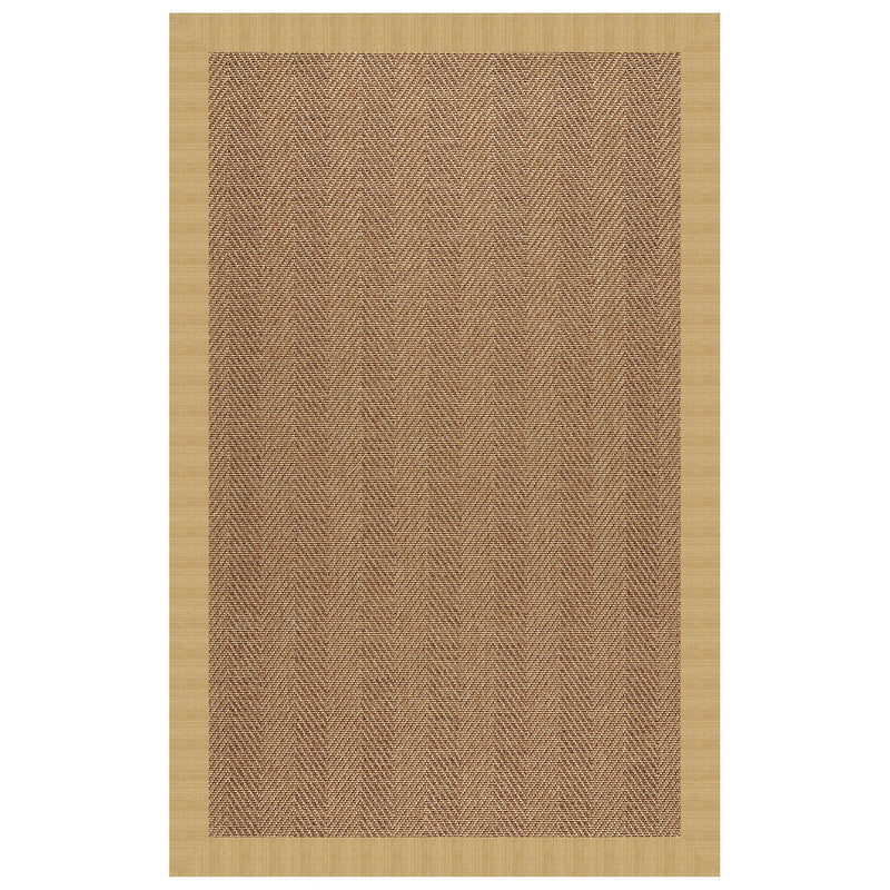 Islamorada-Herringbone Dupione Bamboo Indoor/Outdoor Bordere Rectangle SiloR image