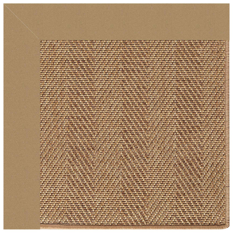 Islamorada-Herringbone Canvas Linen Indoor/Outdoor Bordere  SiloG image