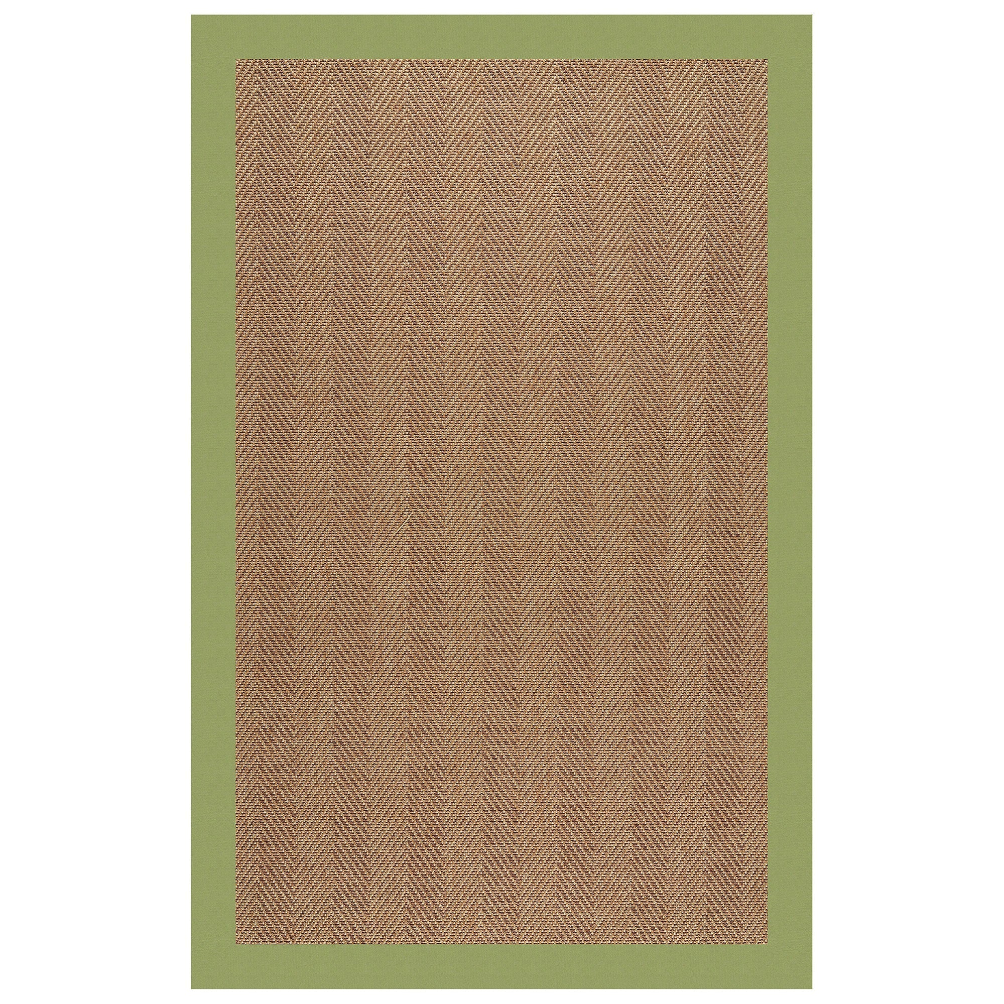 Islamorada-Herringbone Canvas Citron Indoor/Outdoor Bordere Rectangle image