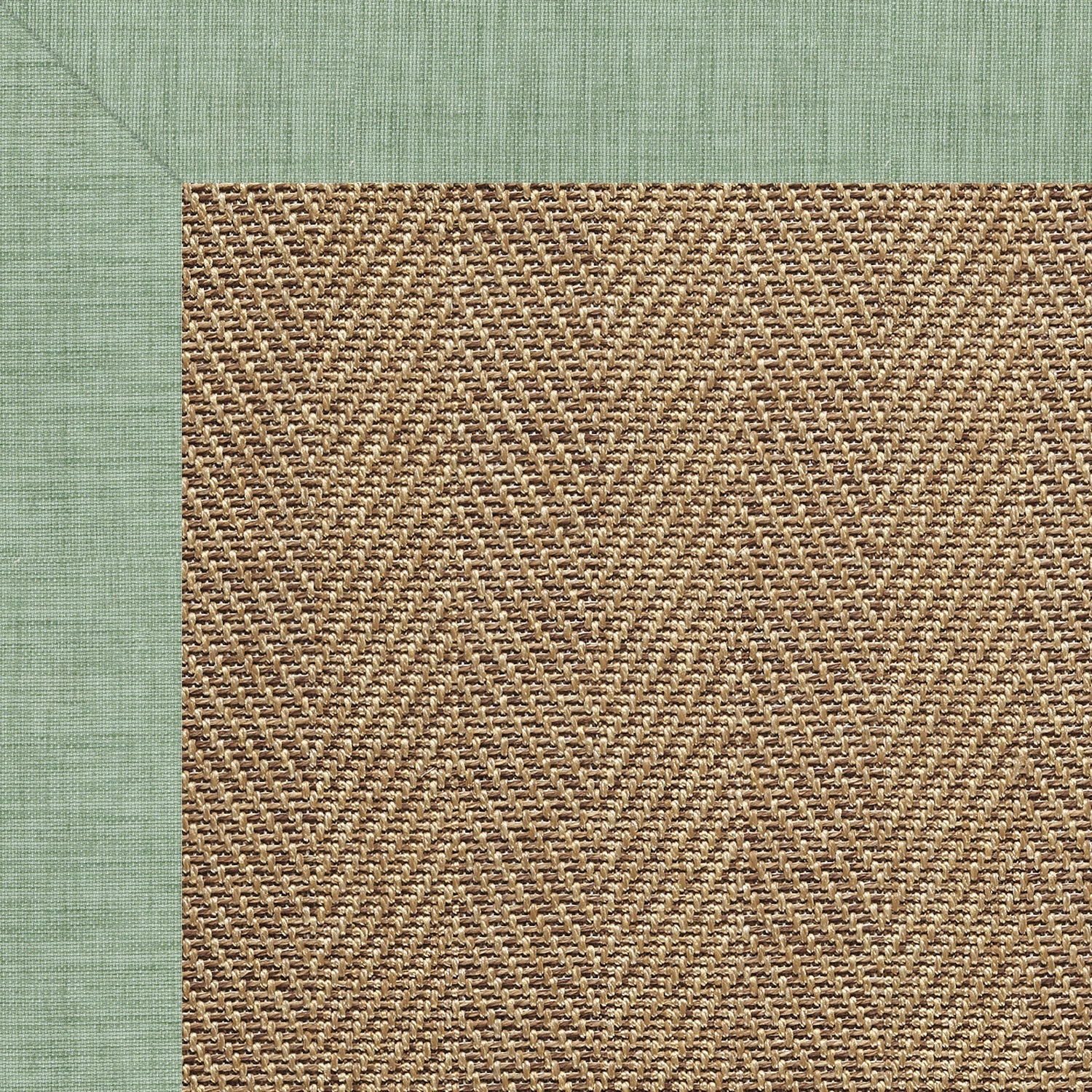 Islamorada-Herringbone Rave Spearmint Indoor/Outdoor Bordere Octagon image