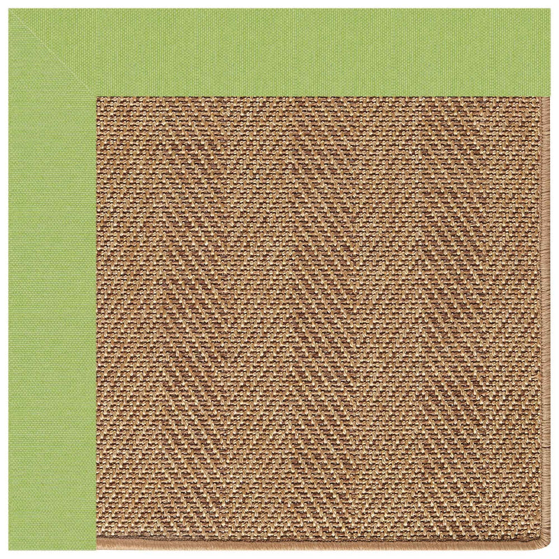 Islamorada-Herringbone Canvas Parrot Indoor/Outdoor Bordere Rectangle Corner image