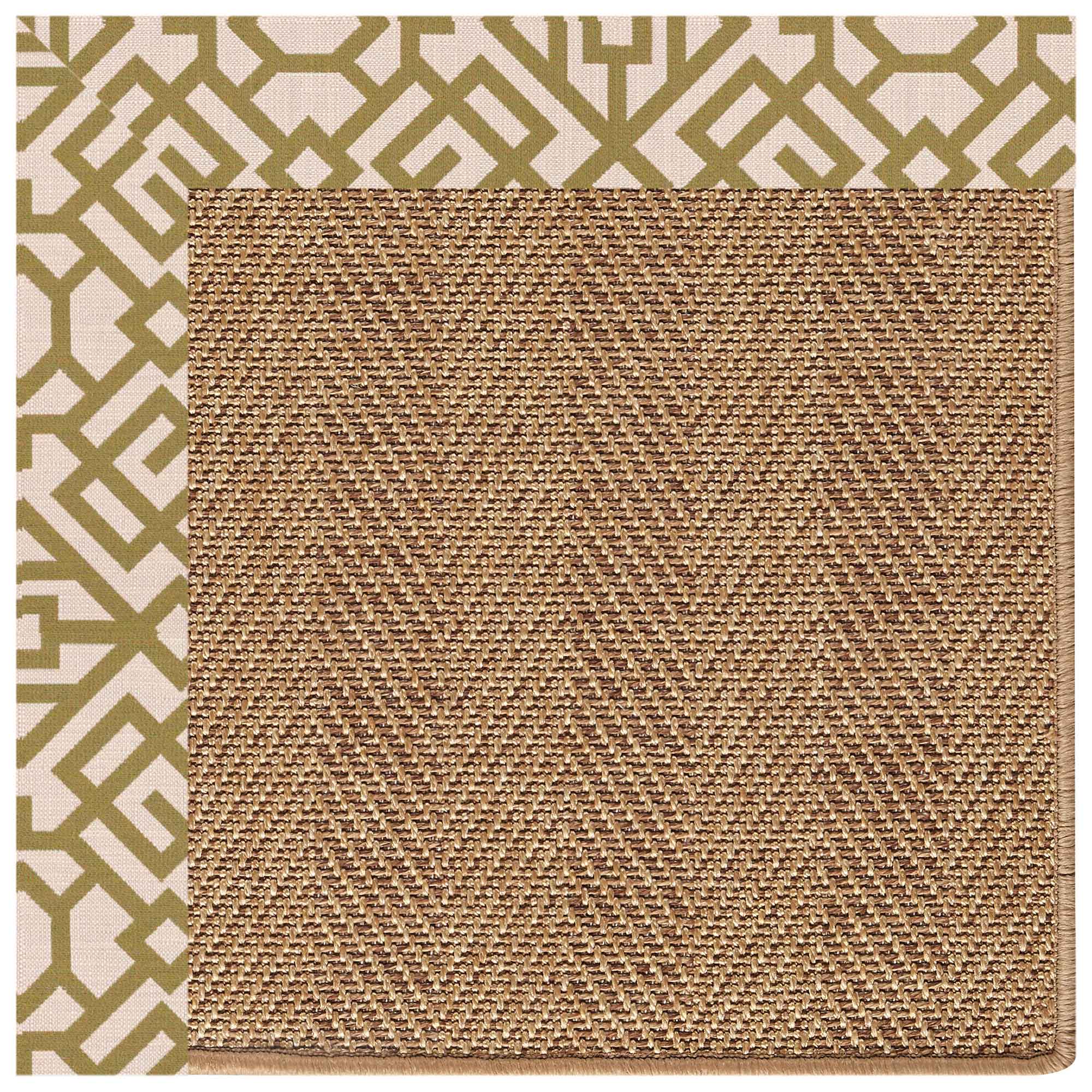 Islamorada-Herringbone Lattice Pesto Indoor/Outdoor Bordere Rectangle image