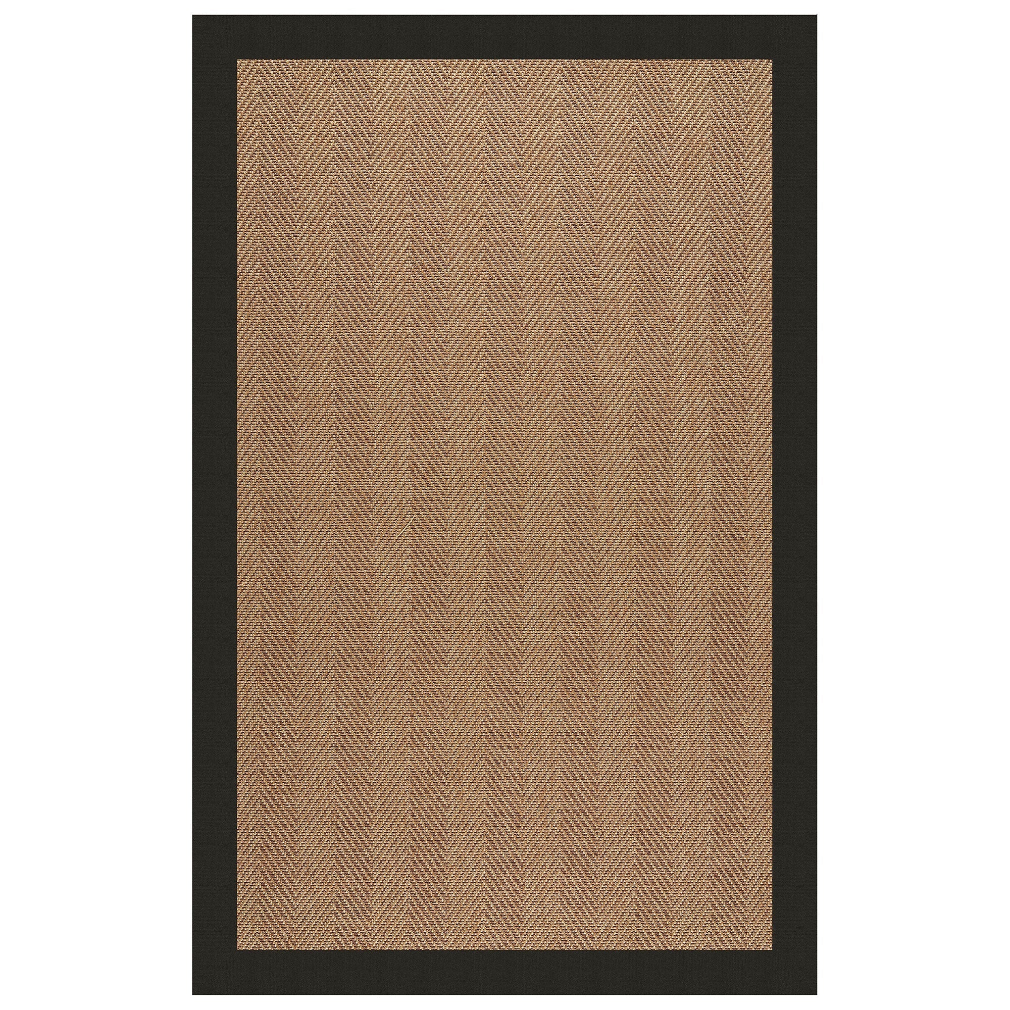 Islamorada-Herringbone Canvas Black Indoor/Outdoor Bordere Rectangle image