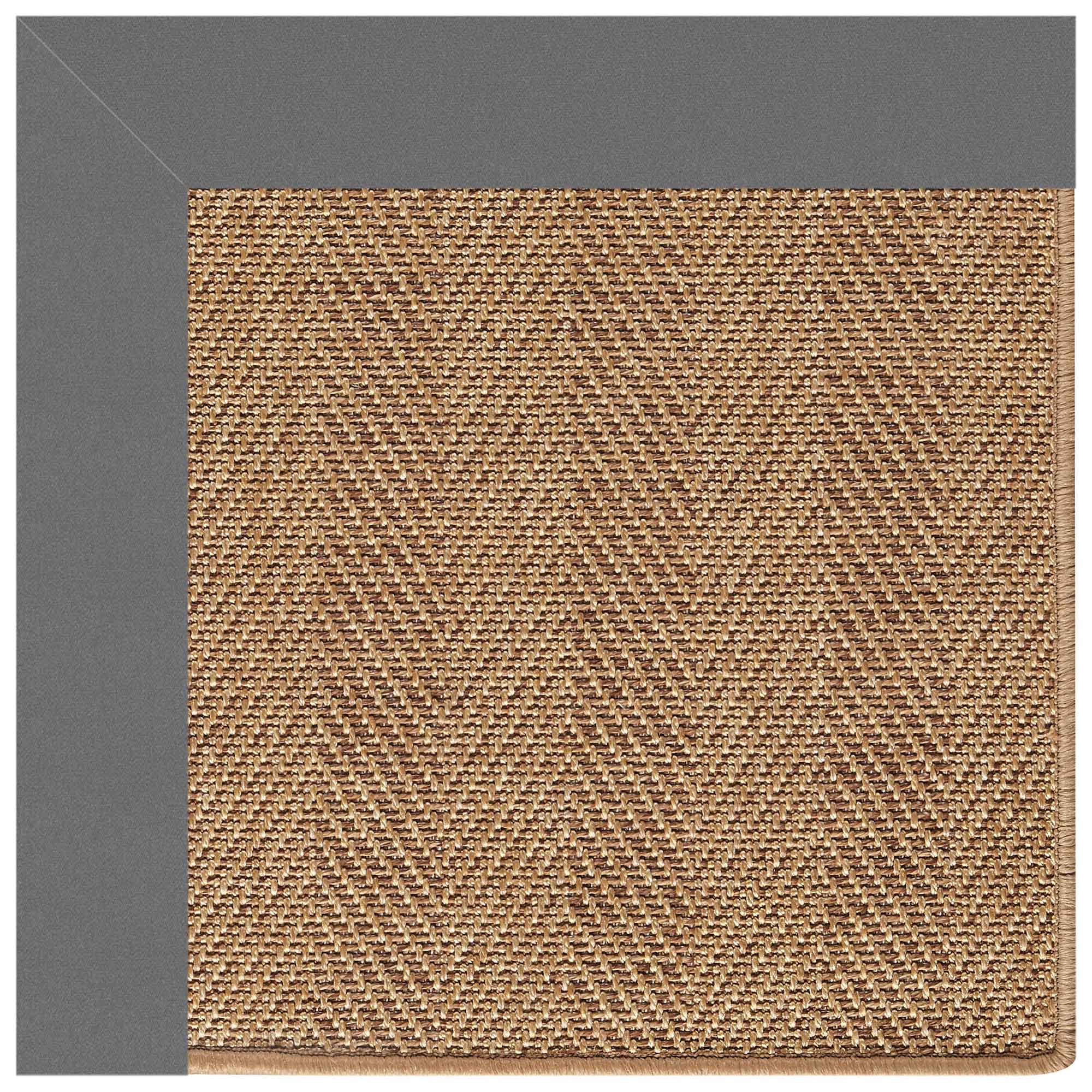 Islamorada-Herringbone Canvas Charcoal Indoor/Outdoor Bordere Rectangle image