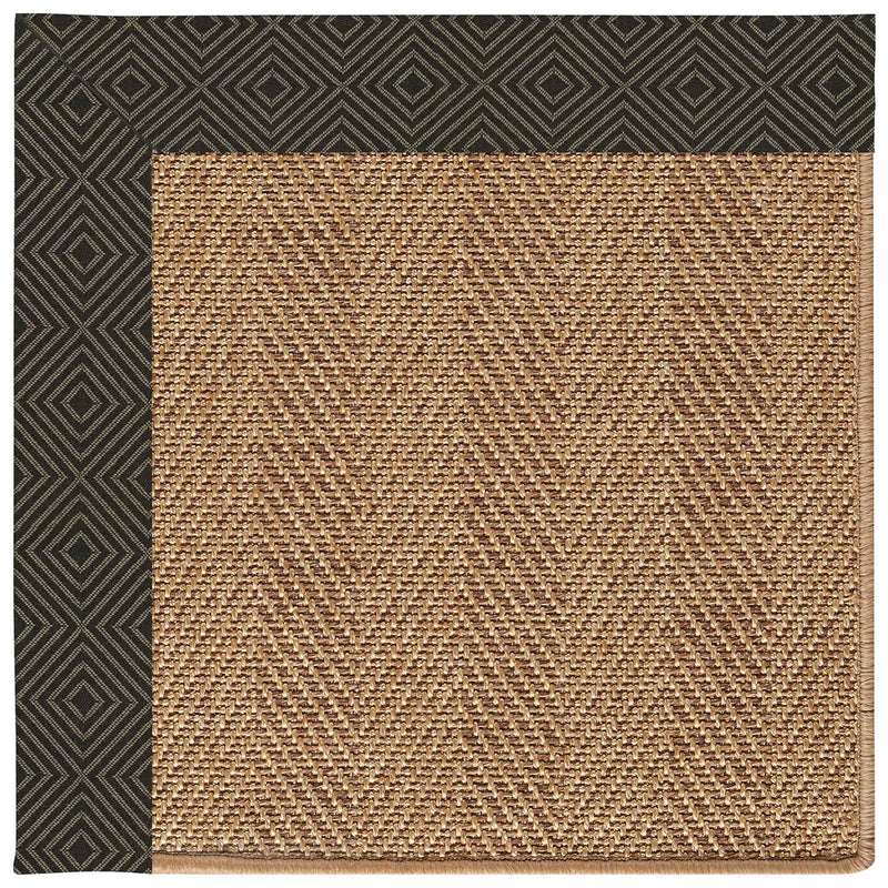 Islamorada-Herringbone Fortuna Lava Indoor/Outdoor Bordere Rectangle Corner image