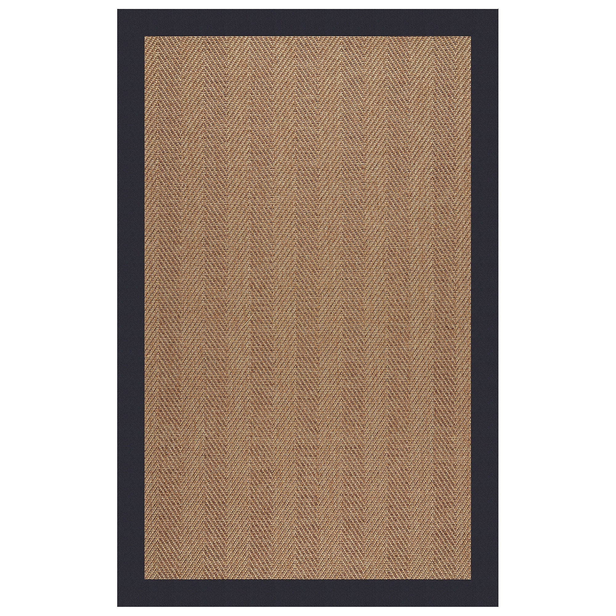 Islamorada-Herringbone Canvas Navy Indoor/Outdoor Bordere Rectangle image