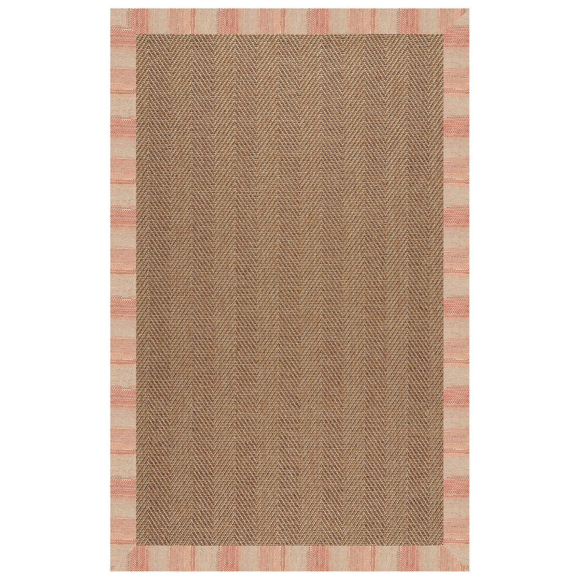 Islamorada-Herringbone Sicily Vino Indoor/Outdoor Bordere Rectangle image