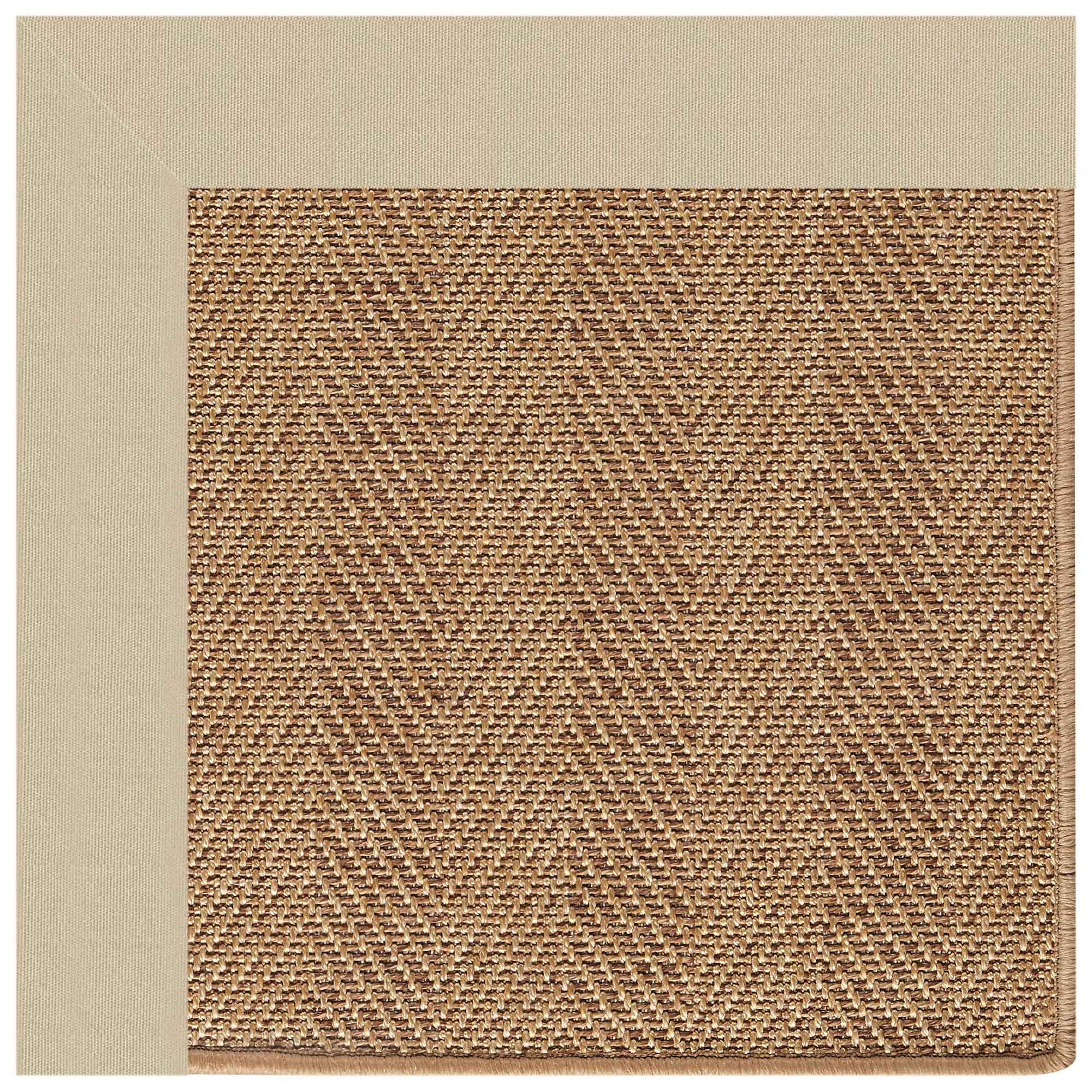 Islamorada-Herringbone Canvas Antique Beige Indoor/Outdoor Bordere Octagon image