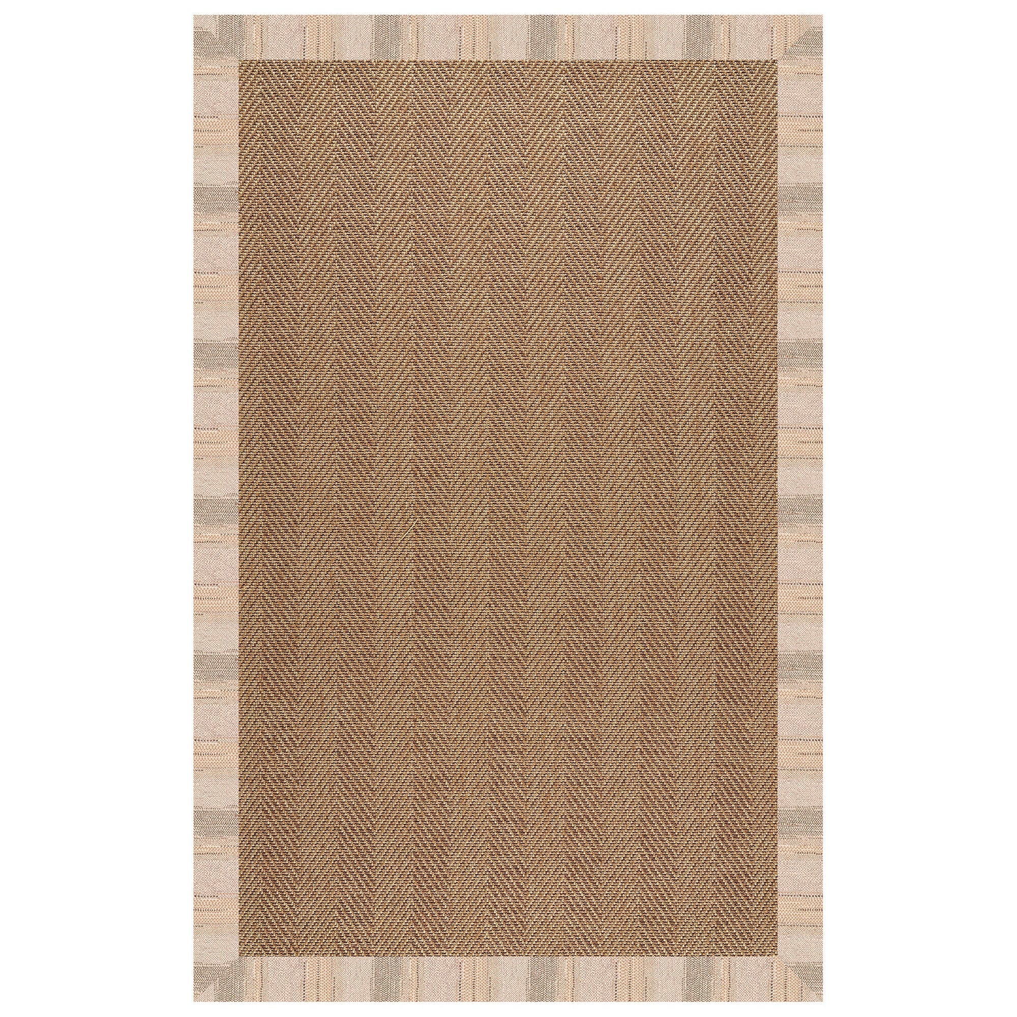 Islamorada-Herringbone Sicily Sparrow Indoor/Outdoor Bordere Rectangle image