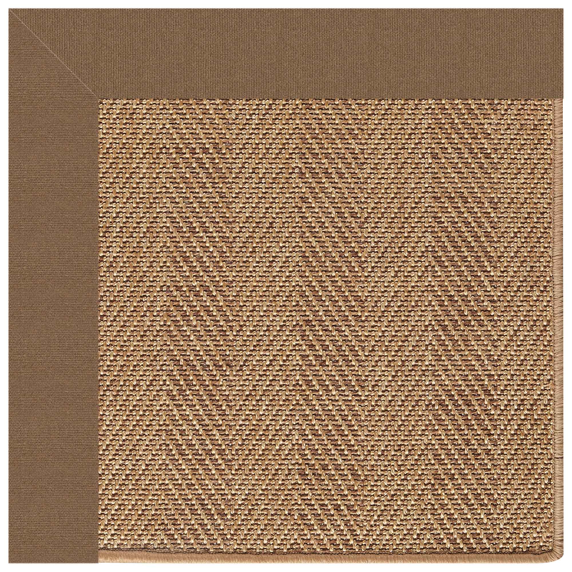 Islamorada-Herringbone Canvas Cocoa Indoor/Outdoor Bordere Rectangle image