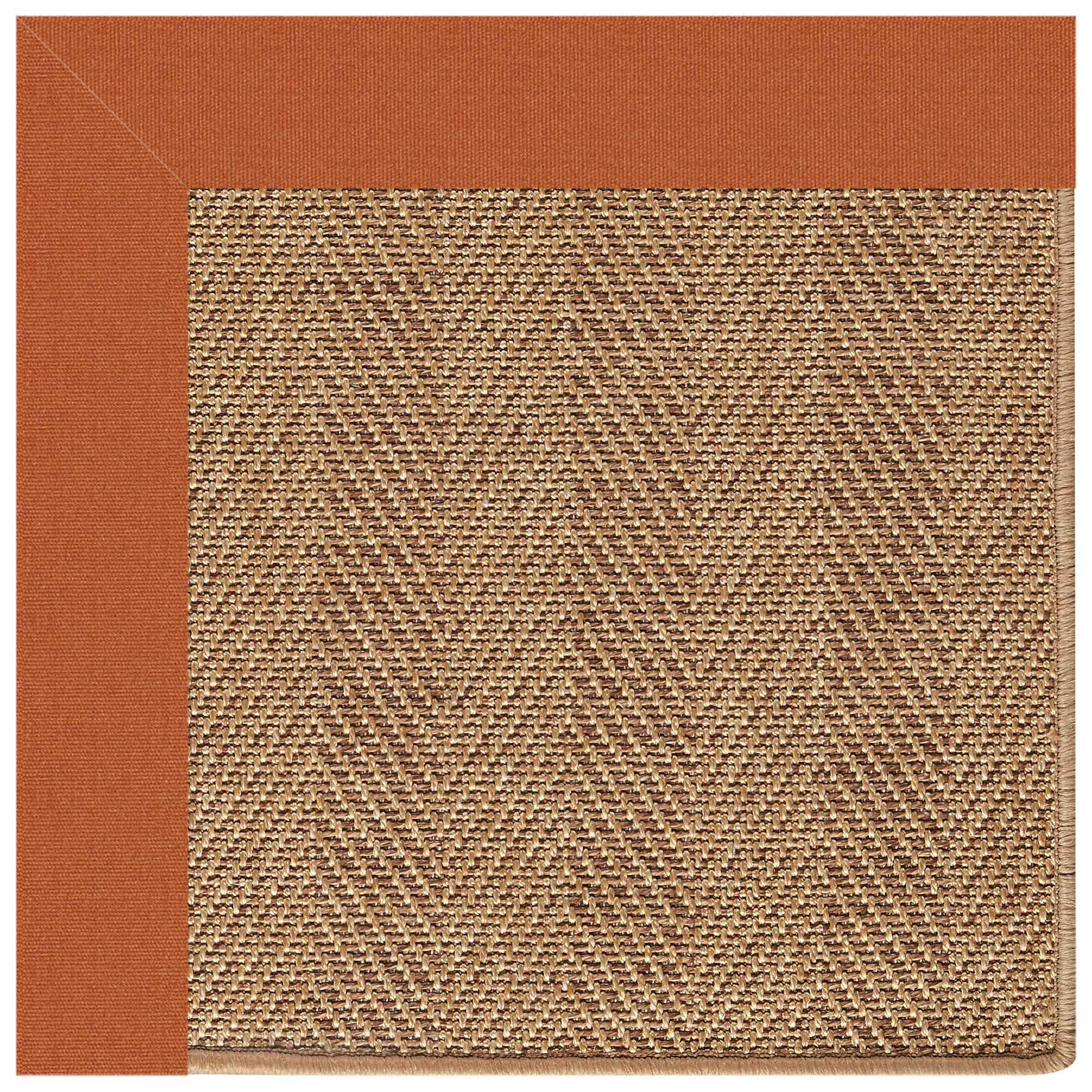 Islamorada-Herringbone Canvas Rust Indoor/Outdoor Bordere Octagon image