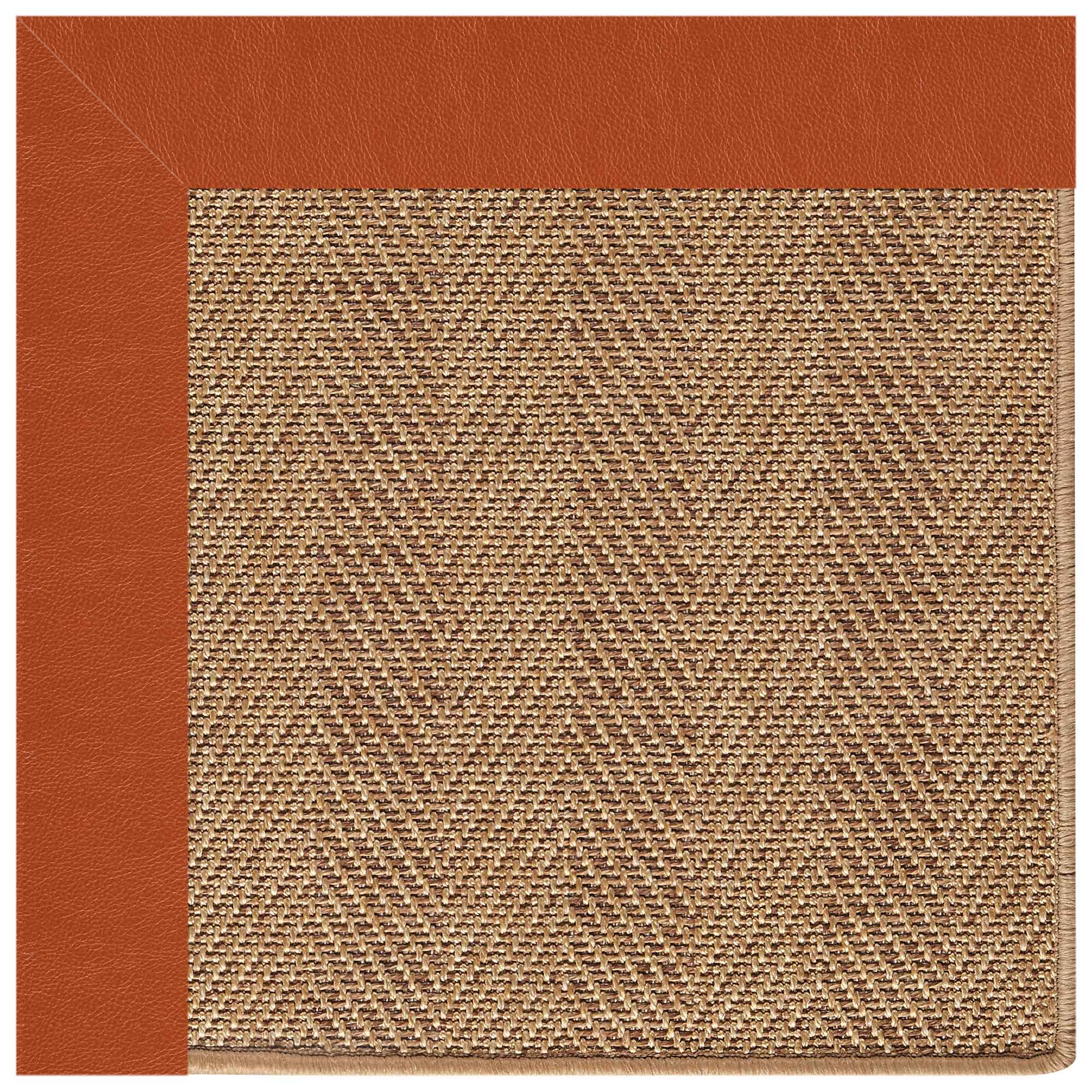 Islamorada-Herringbone Classic Persimmon Indoor/Outdoor Bordere Octagon image