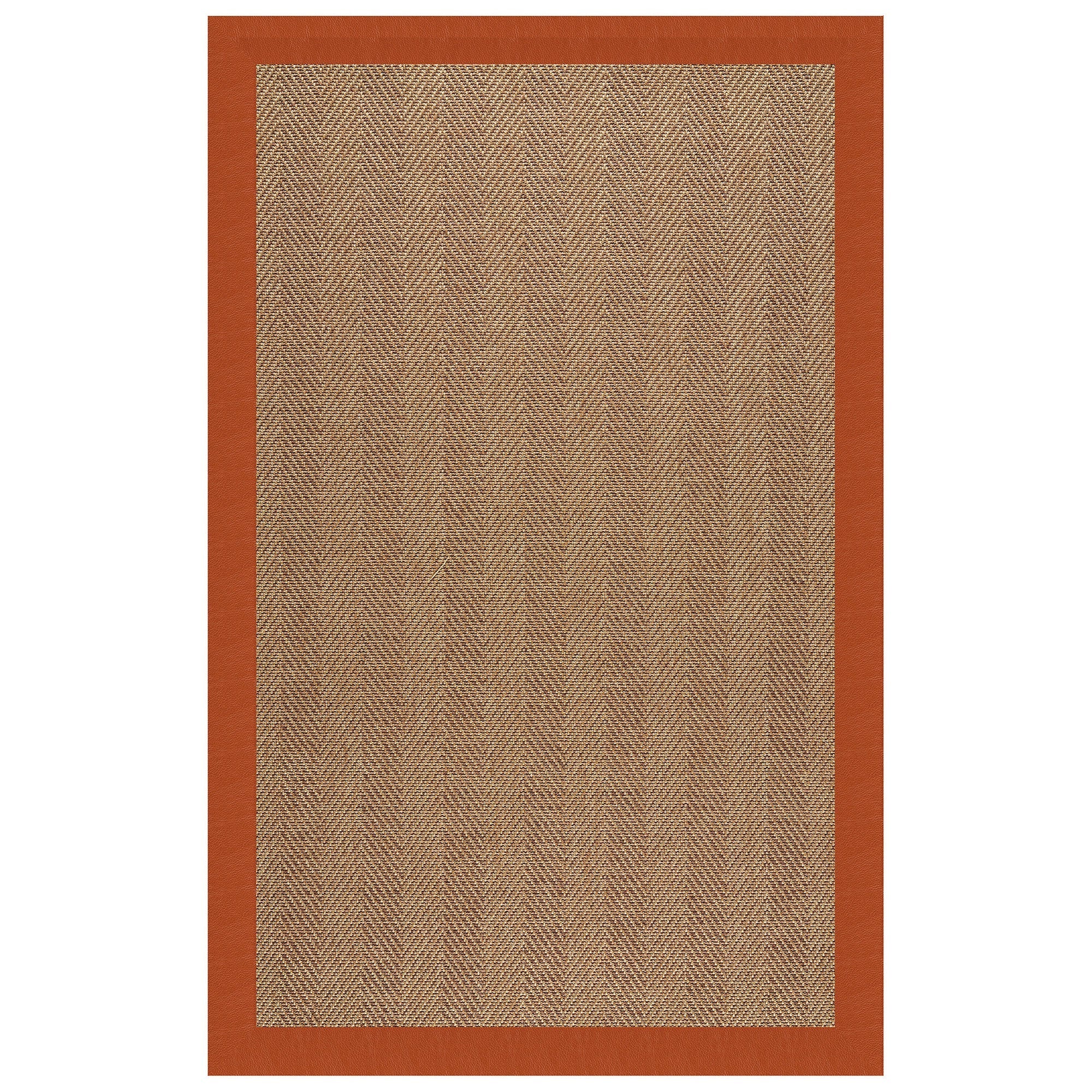 Islamorada-Herringbone Classic Persimmon Indoor/Outdoor Bordere Rectangle image