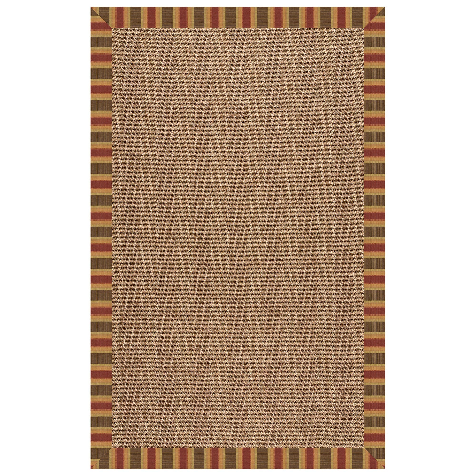 Islamorada-Herringbone Dimone Sequoia Indoor/Outdoor Bordere Rectangle image