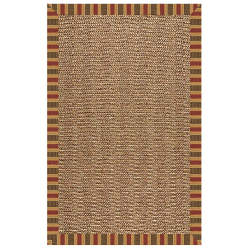 Islamorada-Herringbone Dimone Sequoia Indoor/Outdoor Bordere Rectangle SiloR image