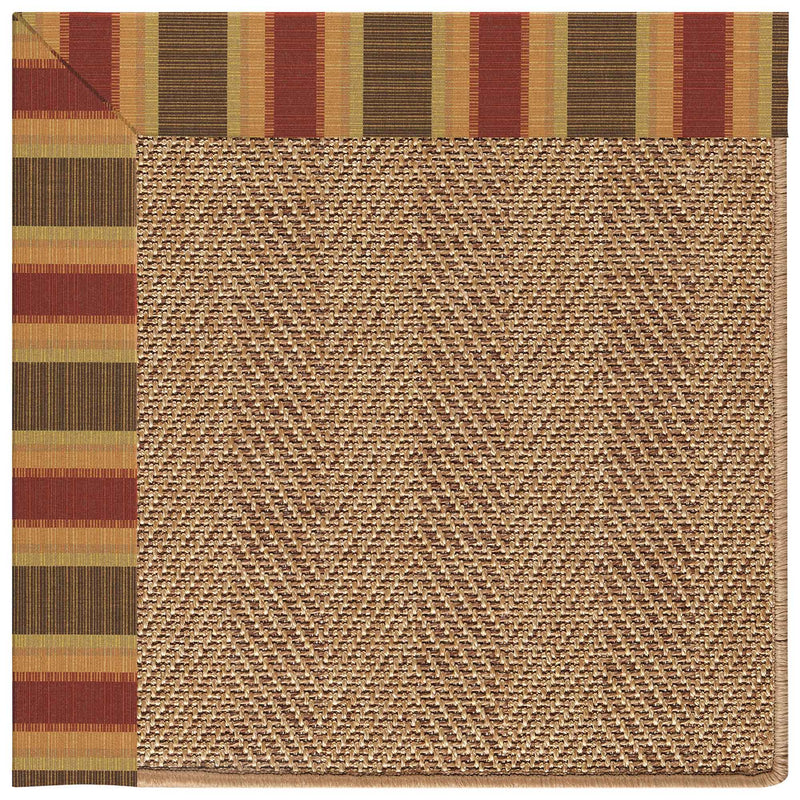 Islamorada-Herringbone Dimone Sequoia Indoor/Outdoor Bordere Rectangle Corner image