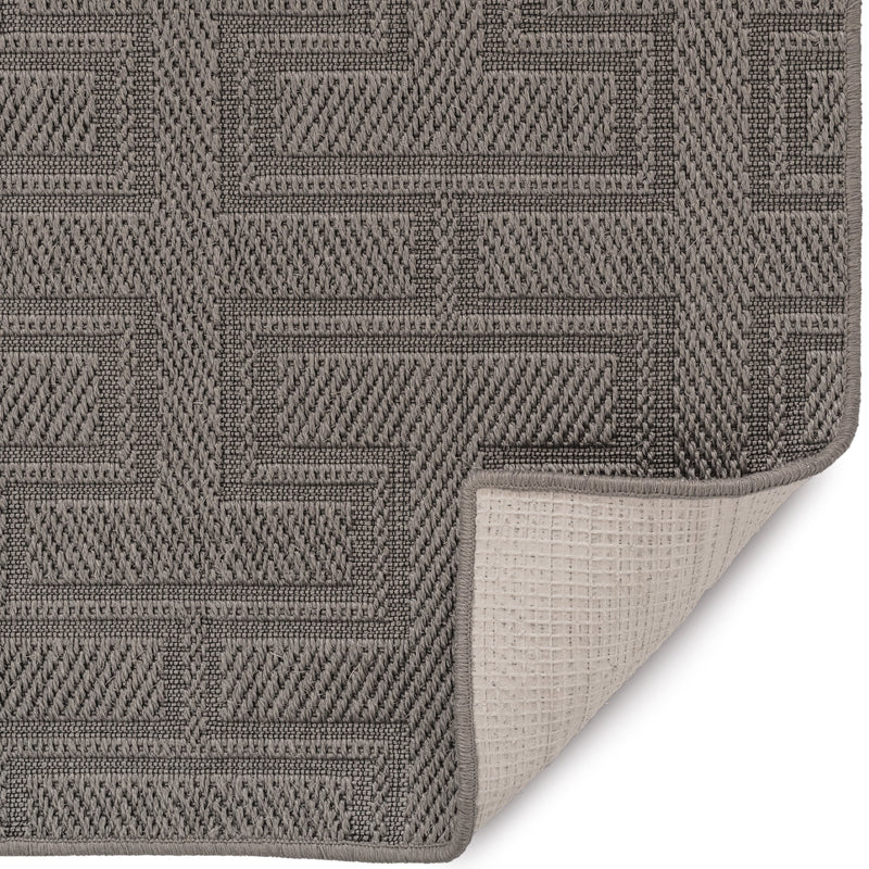 Elisa Graphite Machine Woven Rug Rectangle Back image