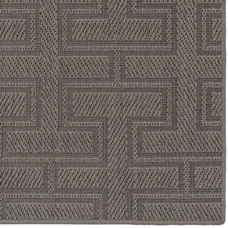 Elisa Graphite Machine Woven Rug Rectangle Corner image