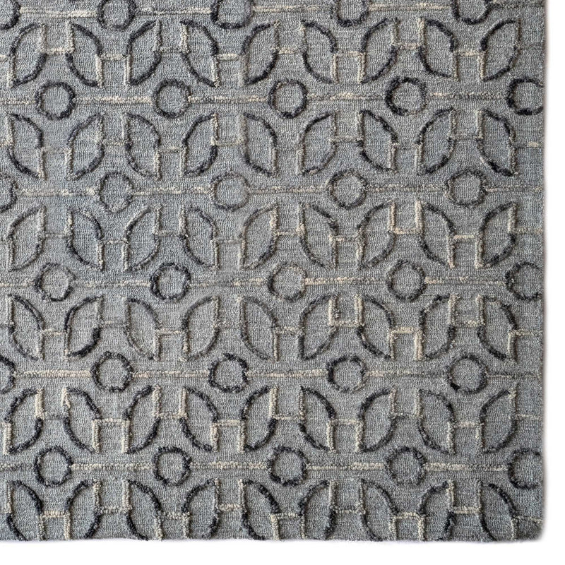 Pulse Graphite Hand Tufted Rug Rectangle Corner image