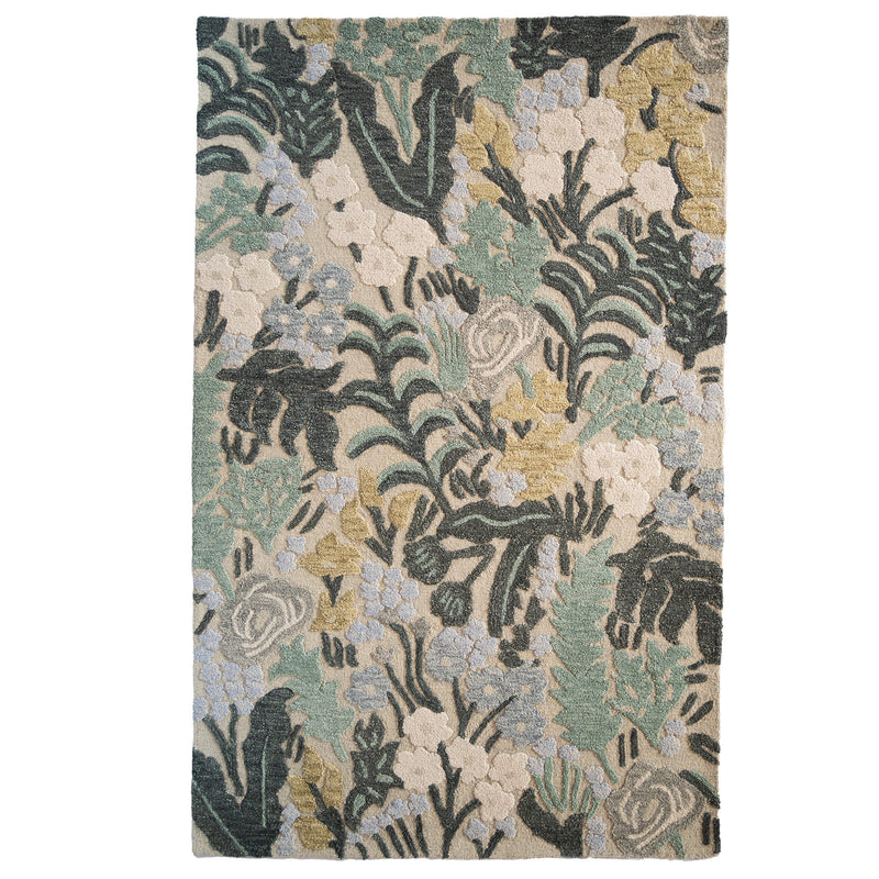 Avanti-Fiori Verde Hand Tufted Rug Rectangle SiloR image