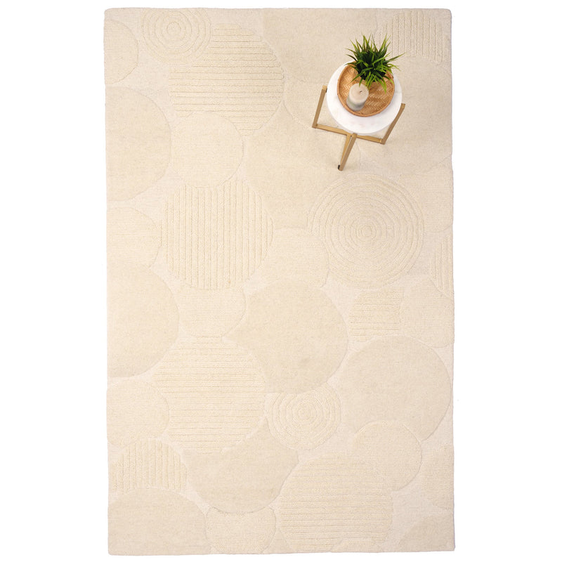 Zen Garden Sand Hand Tufted Rug Rectangle Roomshot image