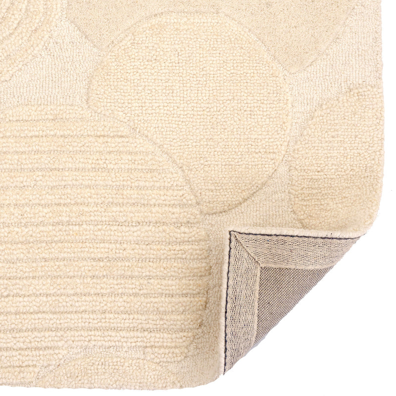 Zen Garden Sand Hand Tufted Rug Rectangle Back image