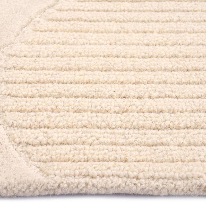 Zen Garden Sand Hand Tufted Rug Rectangle Cross Section image